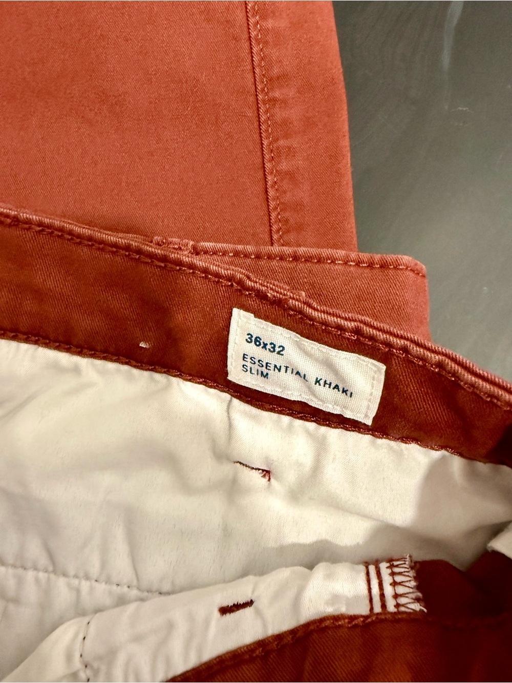 GAP Men's Slim Chinos Rust-Brown - Picture 3 of 5